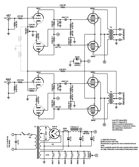simple tube guitar amp schematics
