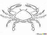 Cancer Draw Crab Drawing Zodiac sketch template