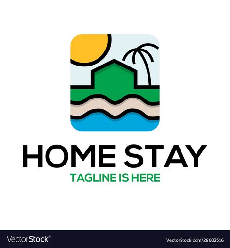 home stay logo royalty  vector image vectorstock