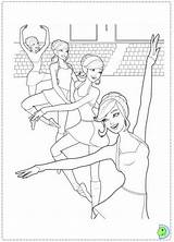 Barbie Coloring Pages Ballerina Shoes Pink Dinokids Print Ballet Drawing Close Book sketch template