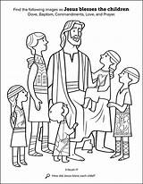 Jesus Coloring Children Pages Book Mormon Kids Printable Drawing Blesses Stories Lds Christ Little Talked Fun Church Primary Having Child sketch template