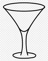 Glass Martini Cocktail Coloring Clipart sketch template