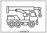 Camiones Pintar Camion Grua Gruas Rincondibujos Rincon sketch template