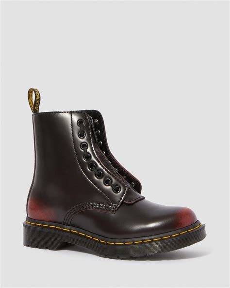 drmartens femme  pascal front zip arcadia leather bottes bottes  bottines chaussures