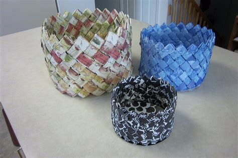 woven paper basket  steps instructables