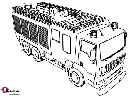 picture fire truck fire engine coloring page bubakidscom