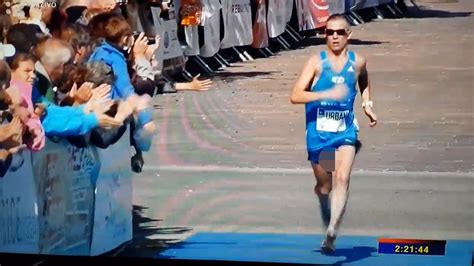 Marathon Runner S Penis Slips Out Of Shorts As He Reaches Race End