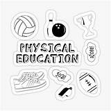 Physical Education Subject School Sticker Stickers Redbubble Goods Pack Features sketch template