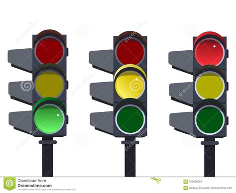 traffic light traffic light sequence stock illustration