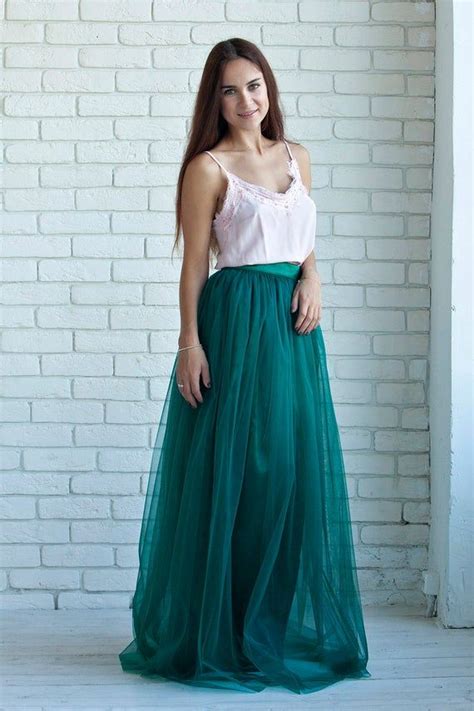 emerald green long tulle skirt tulle skirt bridesmaid emerald tulle skirt emerald bridesmaids