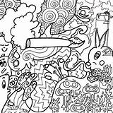 Coloring Pages Weed Stoner Psychedelic Leaf Trippy Print 420 Color 70s Printable Pot Drawing Sheet Book Getdrawings Getcolorings Sketch Template sketch template