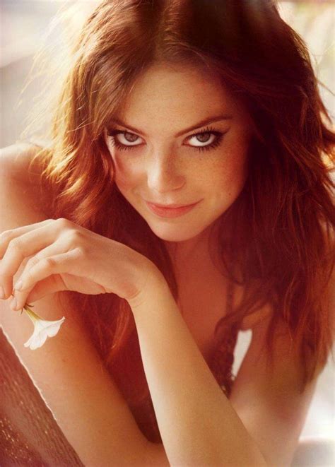 Actress Emma Stone Redhead Looking At Viewer Portrait