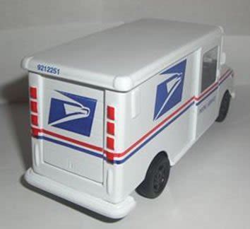 toy usps postal vehicle mail truck  scale scale model vehicles
