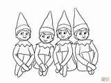 Coloring Elf Shelf Pages Ages Print sketch template