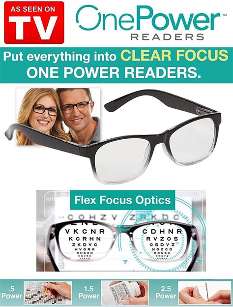one power reading glasses universal power 5 to 2 50 flex focus