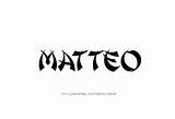 Matteo Tattoo Name Designs sketch template