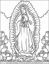 Guadalupe Coloring Virgen Thecatholickid Dibujos Catholic Bordar Immagine Fatima Rosary Venomari Shrine Incantevole Martz sketch template