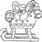 christmas sled coloring pages crafts  worksheets  preschool