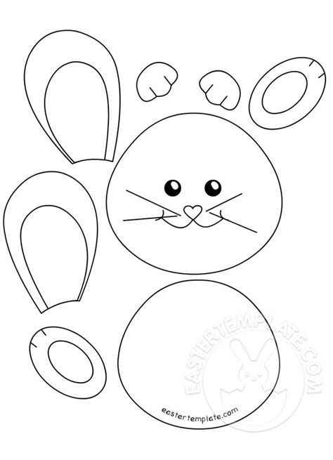 bunny craft  preschool easter template