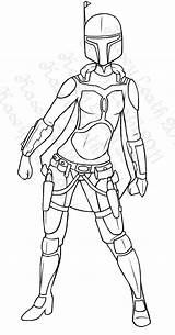 Mandalorian Armor Female Coloring Drawing Pages Deviantart Template Wars Star Drawings Clone Fett Boba Trooper Templates Fan Mando Sketch Print sketch template