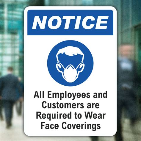 face covering notice sign   safetysigncom