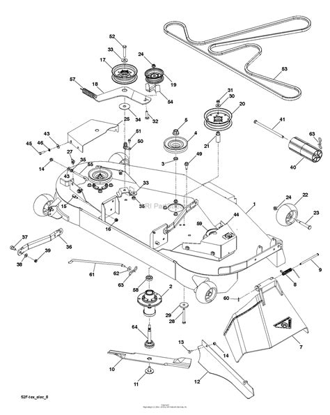 Husqvarna Gth52xls 96045005700 2015 08 Parts Diagram For Mower Deck