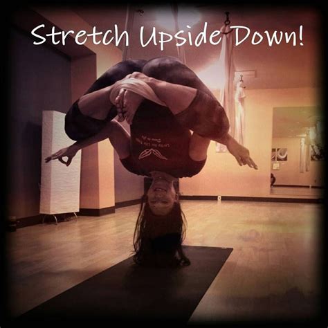 Stretch Upside Down Aerial Yoga Poses Aerial Yoga Fitness