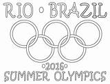 Coloring Pages Olympic Printable Olympics Rings Brazil Usa Number Color sketch template