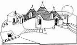Trulli Trullo Alberobello Bibliografia Pugliesi sketch template