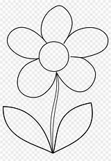 Flower Outline Daisy Spring Easy Colouring Pages Pngfind Emoji sketch template