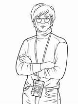 Andy Warhol Coloring Pages Printable Categories Drawing Popular sketch template