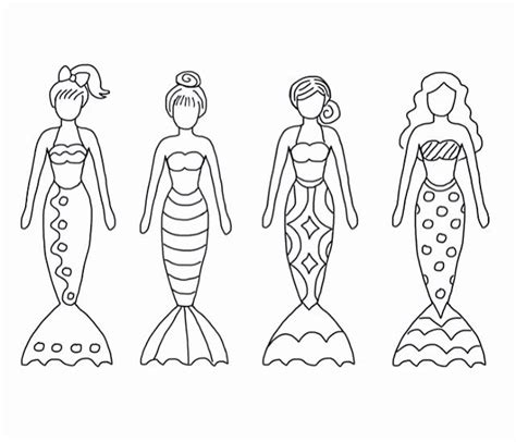 mermaid tail coloring page  color sheet mermaids printables