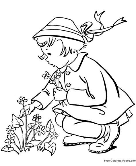 printable spring coloring sheet  spring coloring pages spring