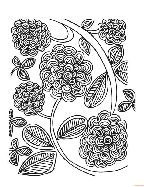 flower spring coloring pages hard coloring pages coloring pages  kids  adults