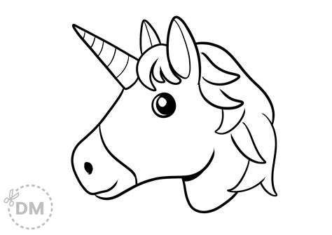 cool unicorn emoji coloring printable page diy magazinecom
