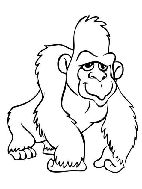 gorilla coloring pages  preschoolers  gorilla
