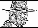 Eastwood Clint Drawing Face sketch template