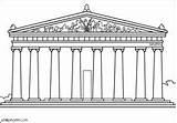 Parthenon Greek Ancient sketch template