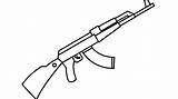 Ak Drawing Draw Gun 47 Drawings Easily Step sketch template