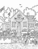 Coloring Little Towns Adult Book Pages Colouring Sheets Printable Sweet Choose Board House sketch template