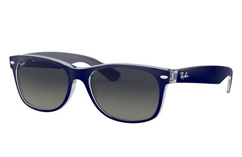new wayfarer color mix sunglasses in blue and grey rb2132 ray ban® us