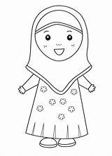 Mewarnai Untuk Paud Muslimah Ramadan Hijab Mudah Sketsa Islami Soleh Lieder Colouring Papan Verbinden Arabische Feiertage Anlässe Religionsunterricht Buchstaben Punkte sketch template