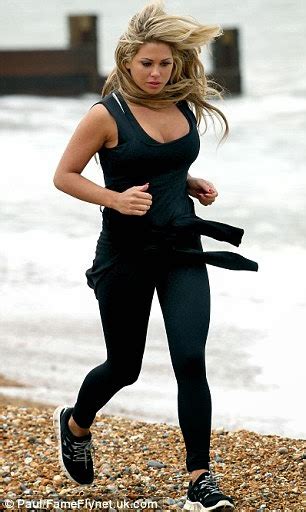 elysian glam bianca gascoigne works out on sussex beach
