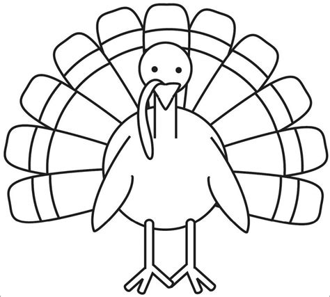 easy turkey coloring pages  kids coloringbay