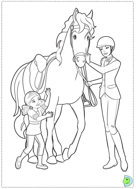 barbie   sisters   pony tale coloring barbie dinokidsorg