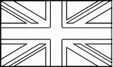 Coloring Flags Pages National Flag Printable Template England Wecoloringpage Union Jack Kingdom United Britain Color Great Sheets American Bunting Drawing sketch template