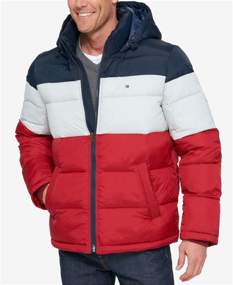 lyst tommy hilfiger mens classic hooded puffer jacket  men