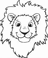 Lion Pages Printable Coloring Head Face Kids Colouring Sheet Lions Gif sketch template
