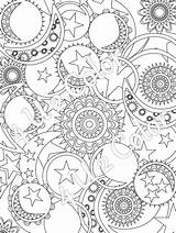 Coloring Moon Pages Sun Stars Adult Adults Printable Star Mandala Tropical Color Drawing Wars Night Print Sky Colouring Designs Sheets sketch template