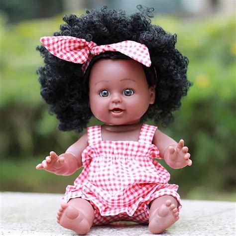 Black Girl Poupées Afro Américaine Jouer Poupées Lifelike 35cm De Jeu